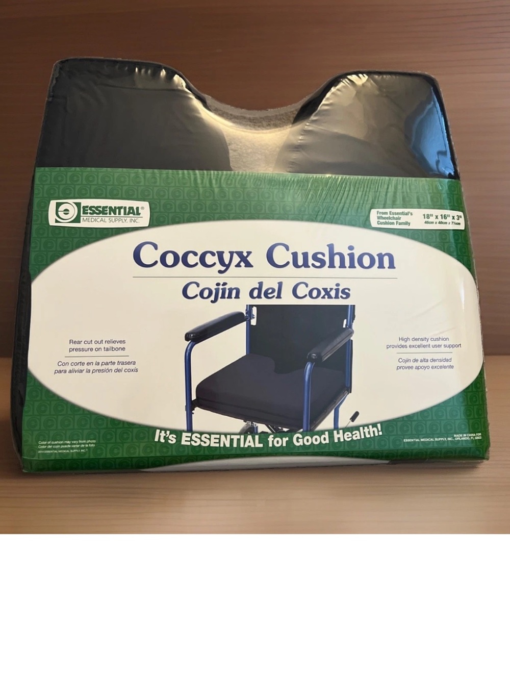 Essential Medical Supply Coccyx Cushion 18x16x3